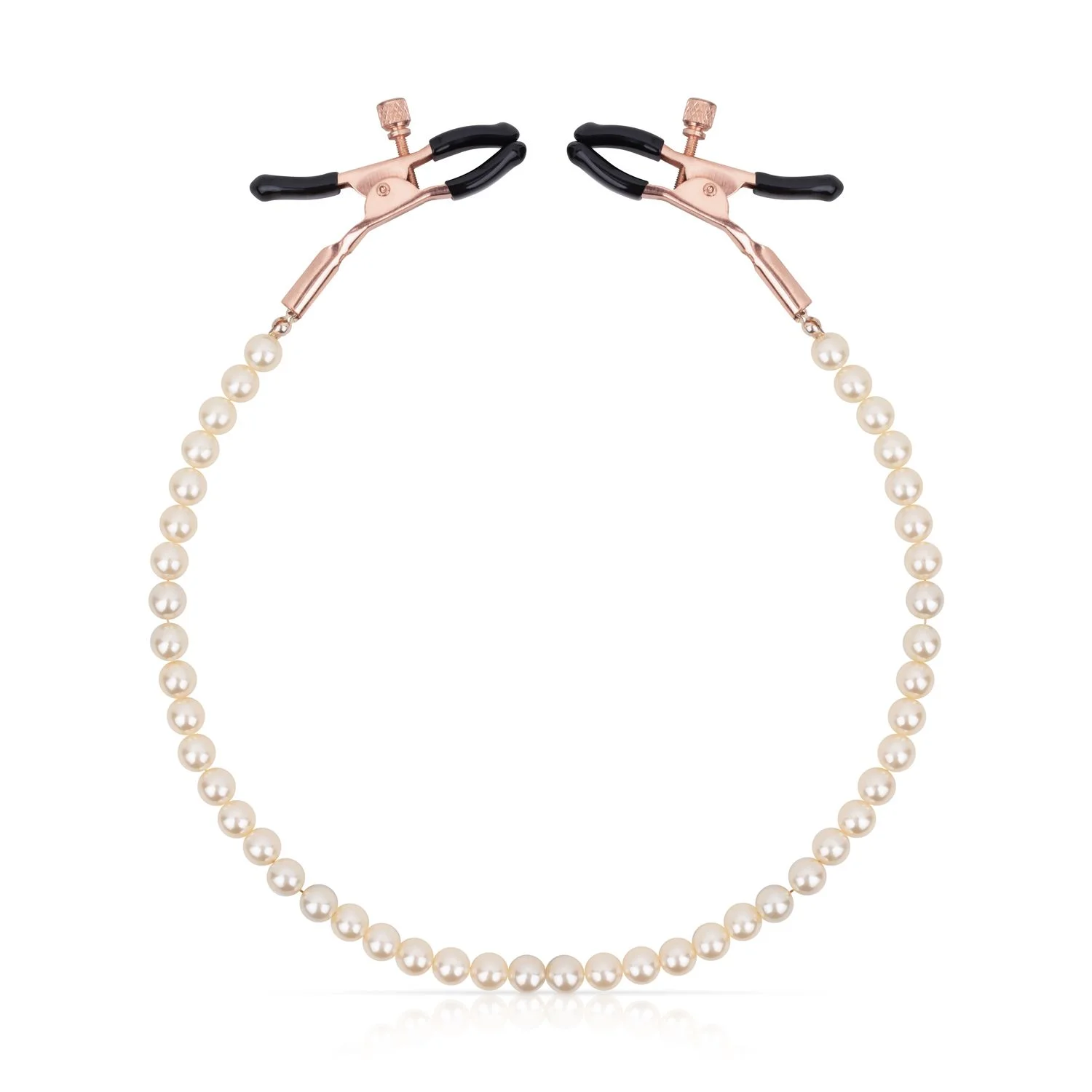 Rosy Gold - Tepelklemmen met parelketting - Verstelbaar Design