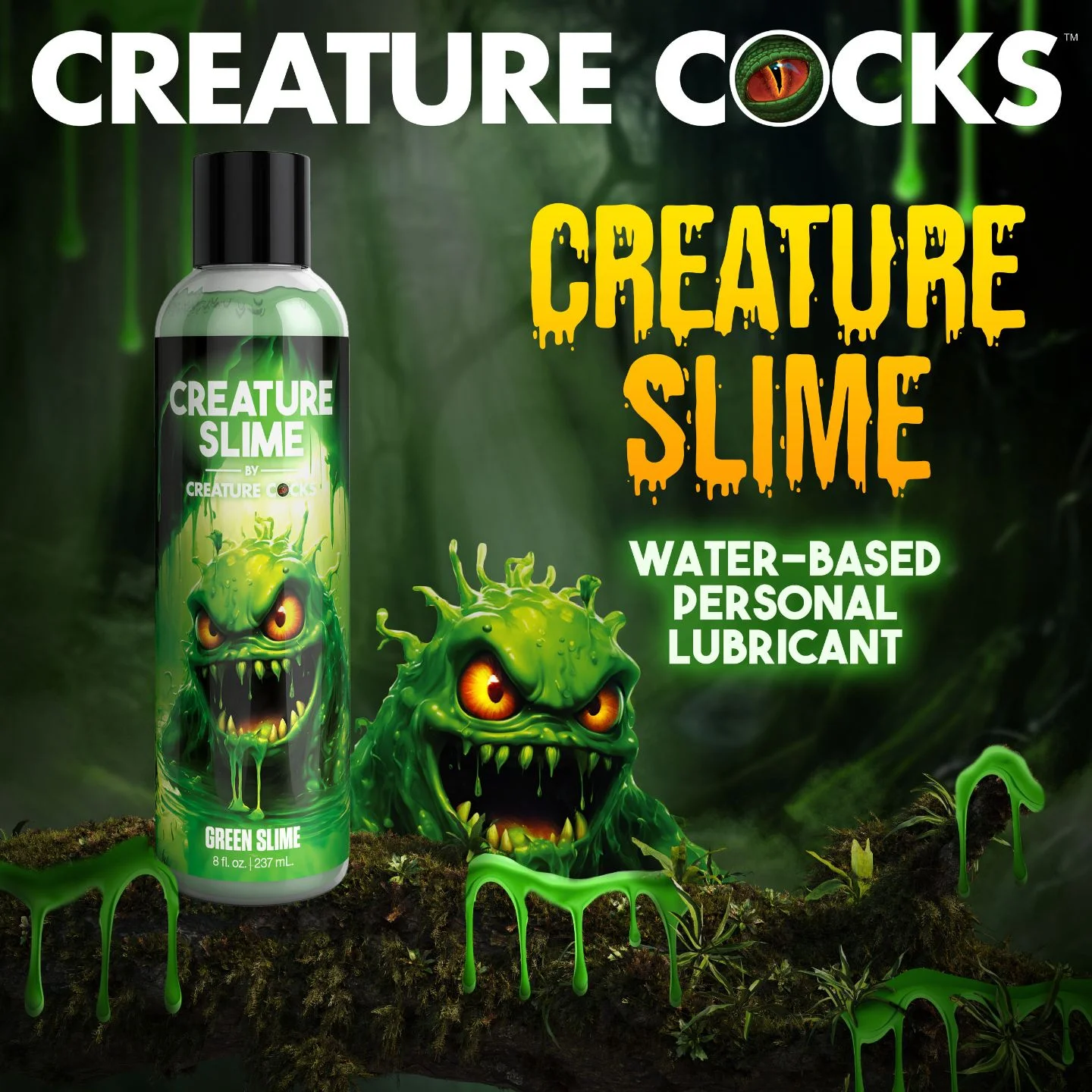 Creature Cocks - Creature Slime Groene Slijm Glijmiddel - 237 ml