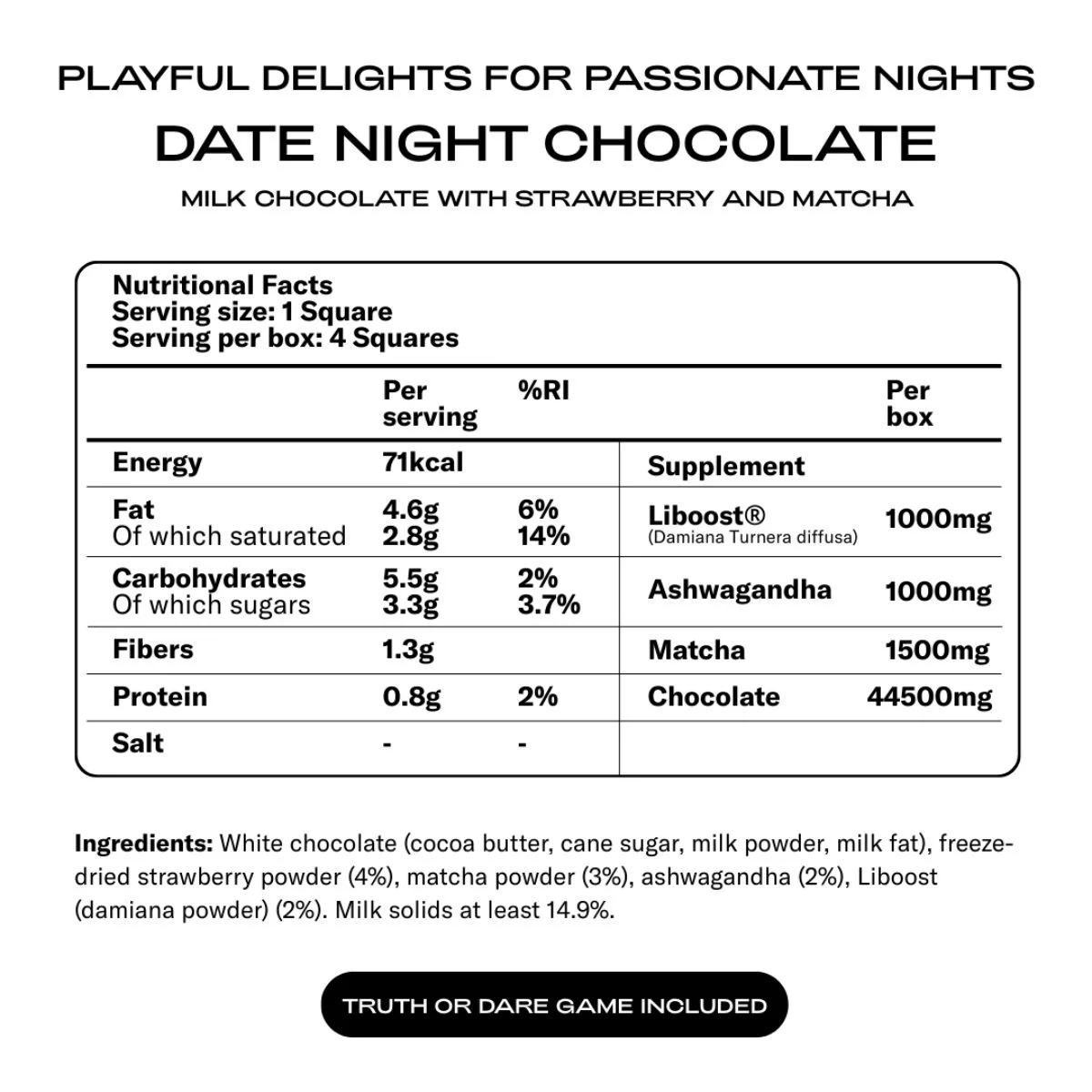 The Oh Collective - Date Night Chocolade - Matcha