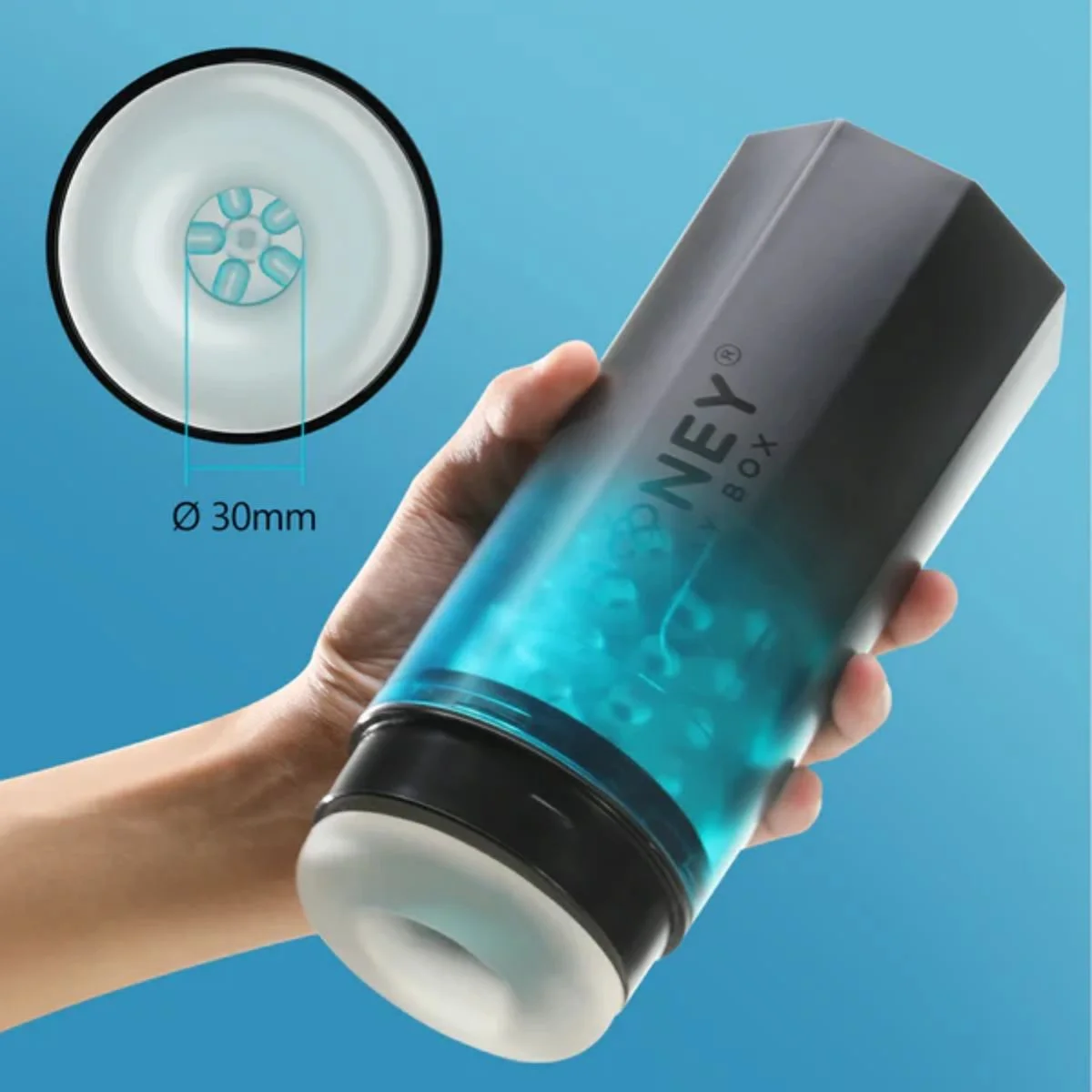 HoneyPlayBox – Adrian Rotating Water Spa Masturbator – Zwart