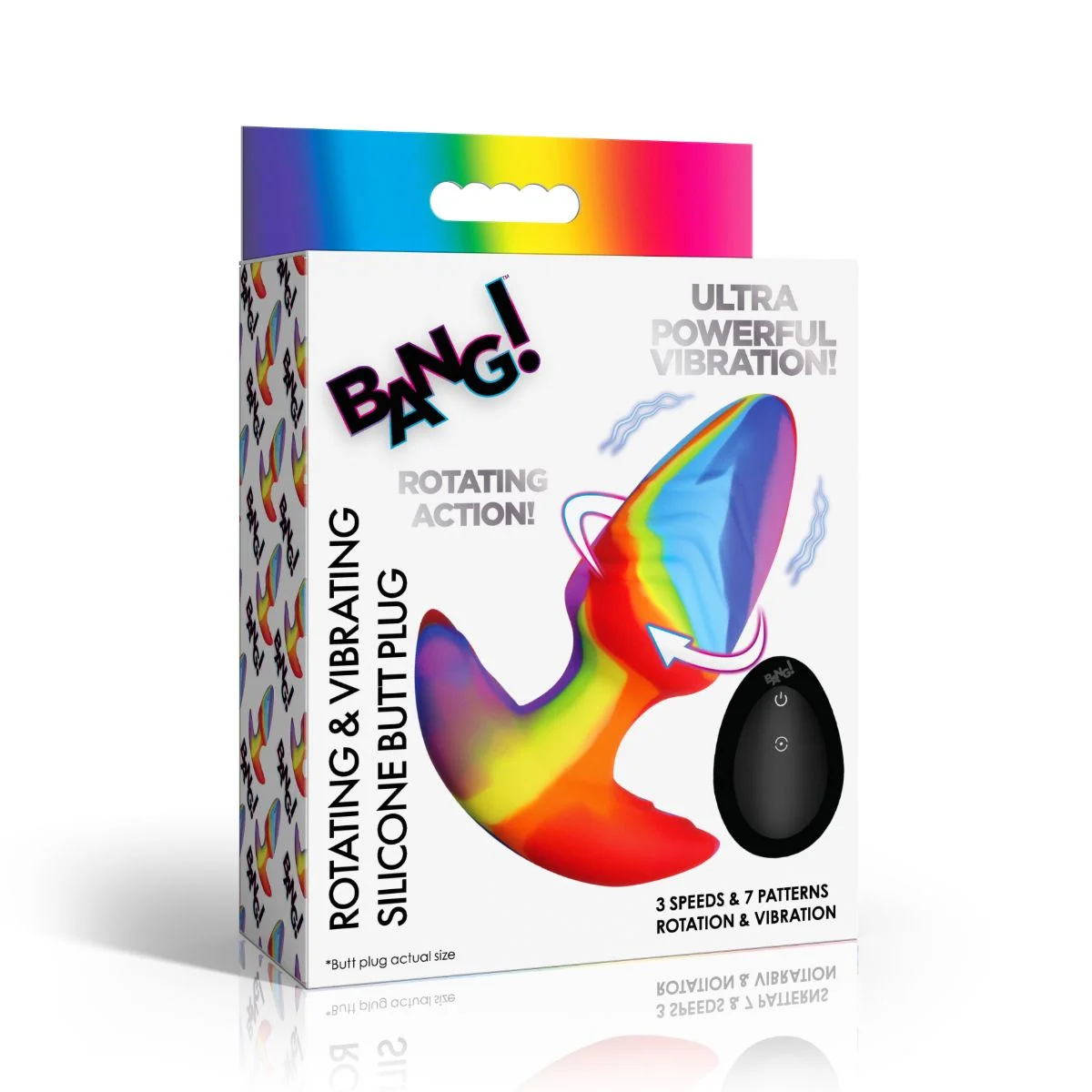 Bang! - Roterende en Vibrerende Buttplug - 9,9 cm