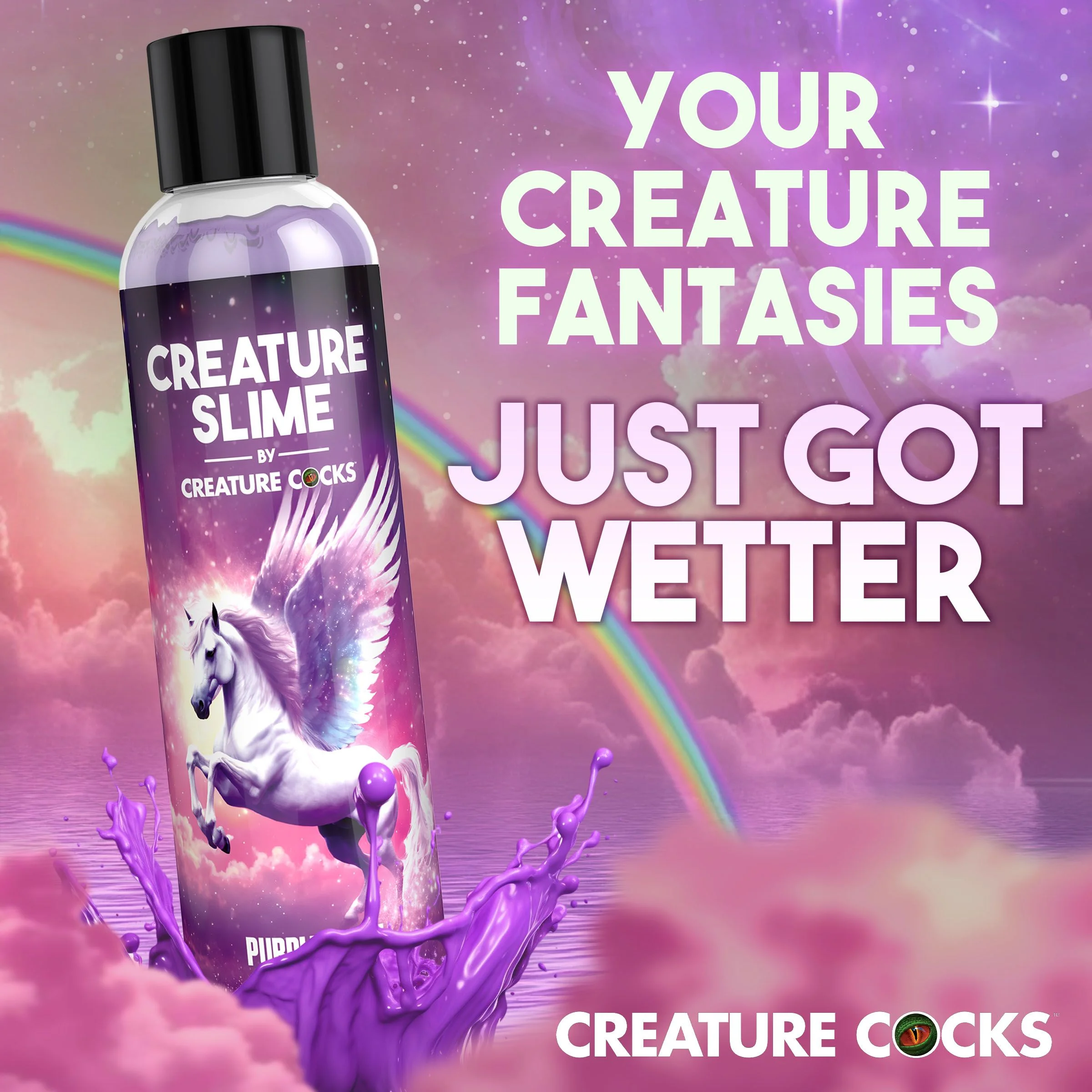 Creature Cocks - Creature Slime Paars Slijm Glijmiddel - 237 ml