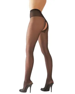 Zwarte Panty met open kruis