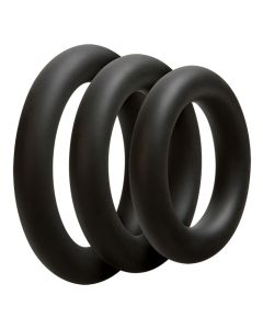 Driedelige cockring set - Dik - Zwart