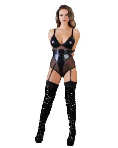 Bondage Body Met Open Cups En Jarretels