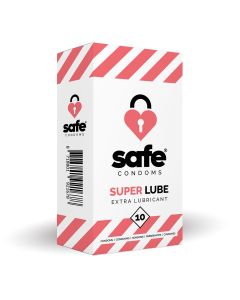 SAFE - Condooms Met Extra Glijmiddel - Superlube - 10 stuks