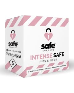 SAFE - Condooms - Ribbels & Noppen - 5 stuks