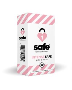 SAFE - Condooms - Ribbels & Noppen - 10 stuks