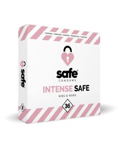 SAFE - Condooms - Ribbels & Noppen - 36 stuks