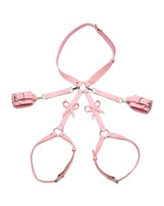 Bondageharnas met strikken M/L - Roze