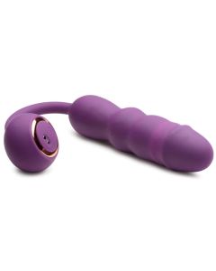 Thru Thumper Stotende Siliconen Vibrator met Afstandsbediening