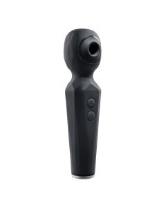 Evolved - Rainbow Sucker Wand Vibrator - Zwart