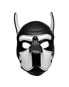 Spike Puppy BDSM Hood - Zwart/Wit