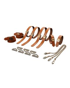 LOCKINK - 8-Bondage-Riemen Restrain Set - bruin