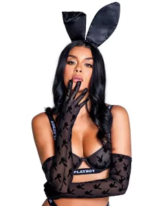 Playboy Lingerie - Bunny Noir Handschoenen
