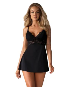Babydoll Setje Met Kant - Zwart