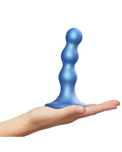 Strap-On-Me - Dildo Plug Balls Metallic Blue S