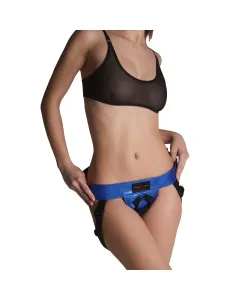 Strap-On-Me - Leatherette Harnas Curious Metallic Blue