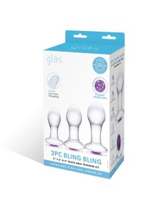 Glas - Bling Bling Glass 3 pc Anal Training Kit