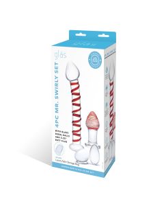 Glas - Mr. Swirly 4 pc Set with Glass Kegel Balls & Butt Plug