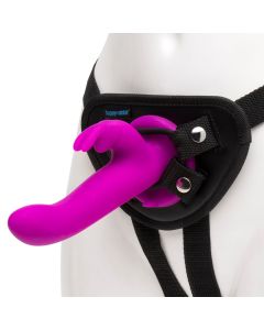 Happy Rabbit – Vibrerende Strap-On Set – Magenta