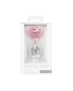 Pillow Talk - Rosy Luxurious Glass Anal Plug with Bonus Bullet