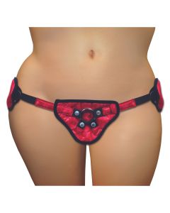 Sportsheets - Rood Kant & Satijn Korset Plus Size