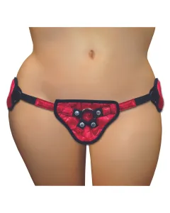 Sportsheets - Rood Kant & Satijn Korset Plus Size