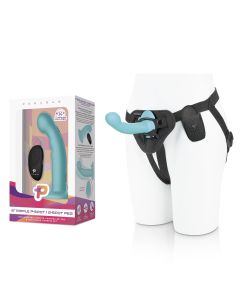 Pegasus - 6? Remote Control Ripple P-Spot G-Spot Silicone Peg with Harness