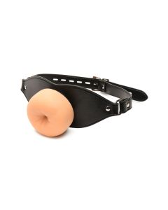 XR Brands - Ass Face Mouth Gag - Beige