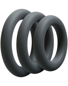 Doc Johnson - OptiMALE 3 C-Ring Set Dik - Grijs