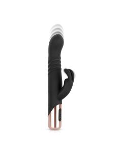 Rosy Gold - Rabbit Vibrator Met Stootfunctie - Zwart