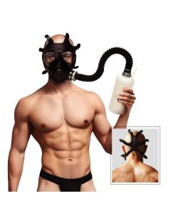 XR Brands - Inhaler Gas Masker Met Fles - Zwart & Wit
