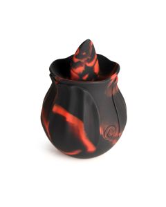 BLOOMGASM - Black Kiss Rimmende Roos Vibrator - Rood/Zwart