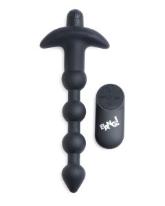 BANG! - 28X Vibrerende Silicone Anaalkralen met Afstandsbediening - Zwart