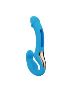 HoneyPlayBox - Harmony Duo App-bestuurde Strapless Strap-on - Blauw
