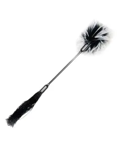 Sportsheets - Sex & Mischief Whip & Tickle Zwart & Wit