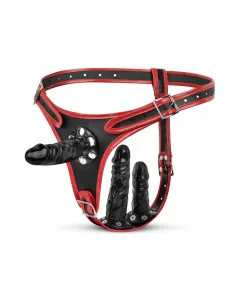 Fetish Collection - Triple Dildo Strap-On Harness