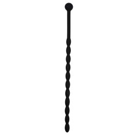 Geribbelde Siliconen Dilator - Zwart