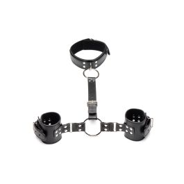 Halsband Met Polsboeien Restraint Set - Zwart