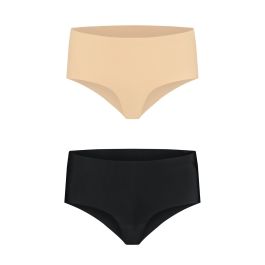 Bye Bra - Invisible High Brief Nude + Black S