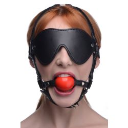 Kinky Verstelbaar Harnas Met blinddoek En Ballgag