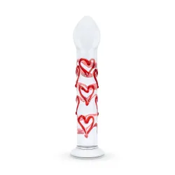 Gildo - Glazen G-spot/Prostaat Dildo Met Hartjes No.30