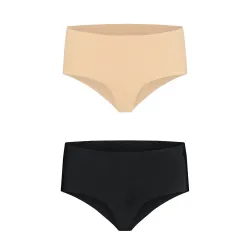 Bye Bra - Invisible High Brief Nude + Black S