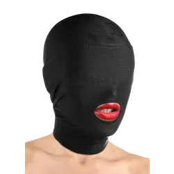 XR Brands - Open Mond Masker Met Gewatteerd Oogmasker - Zwart