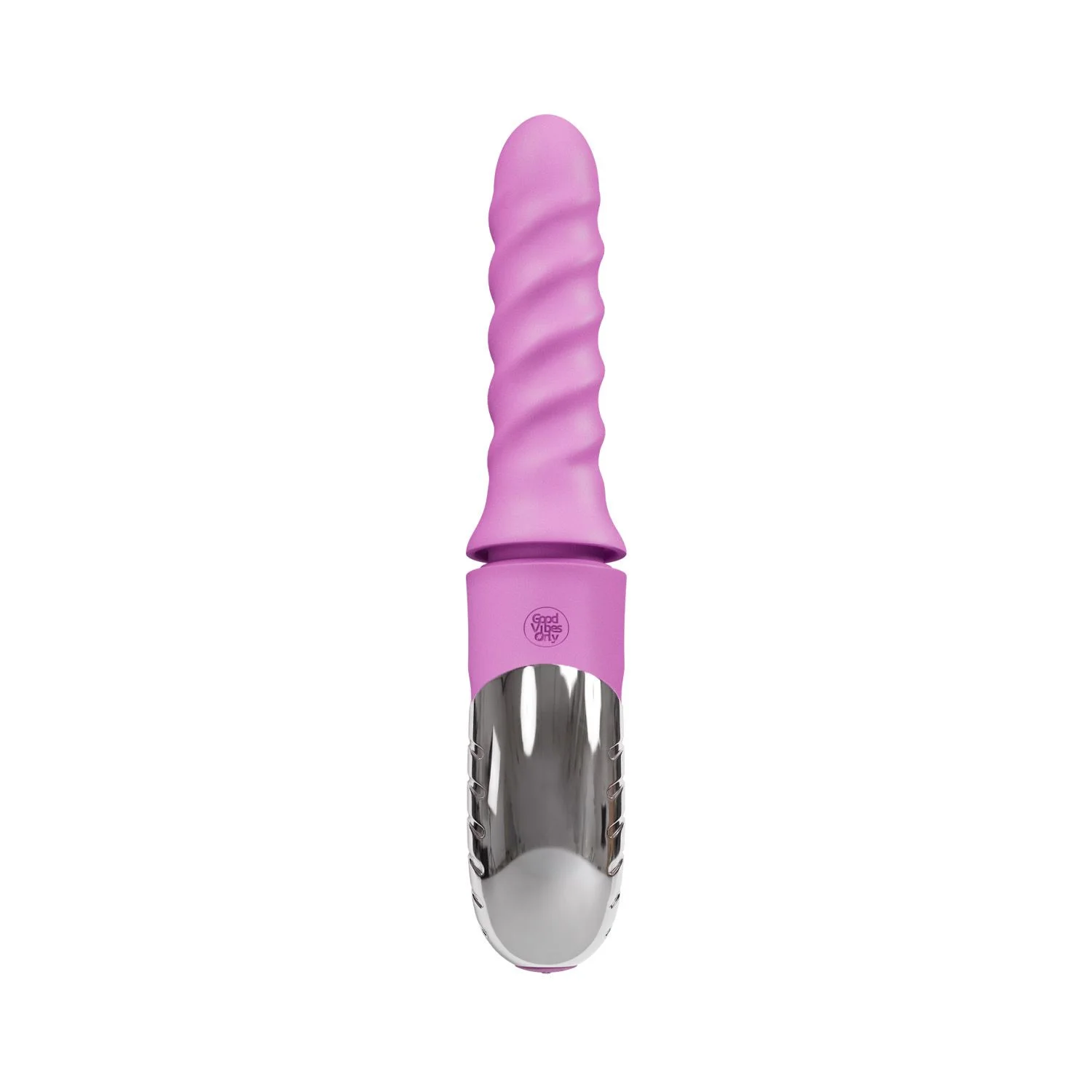 Good Vibes Only - 360° Rotating Thrusting Vibrator - Roze