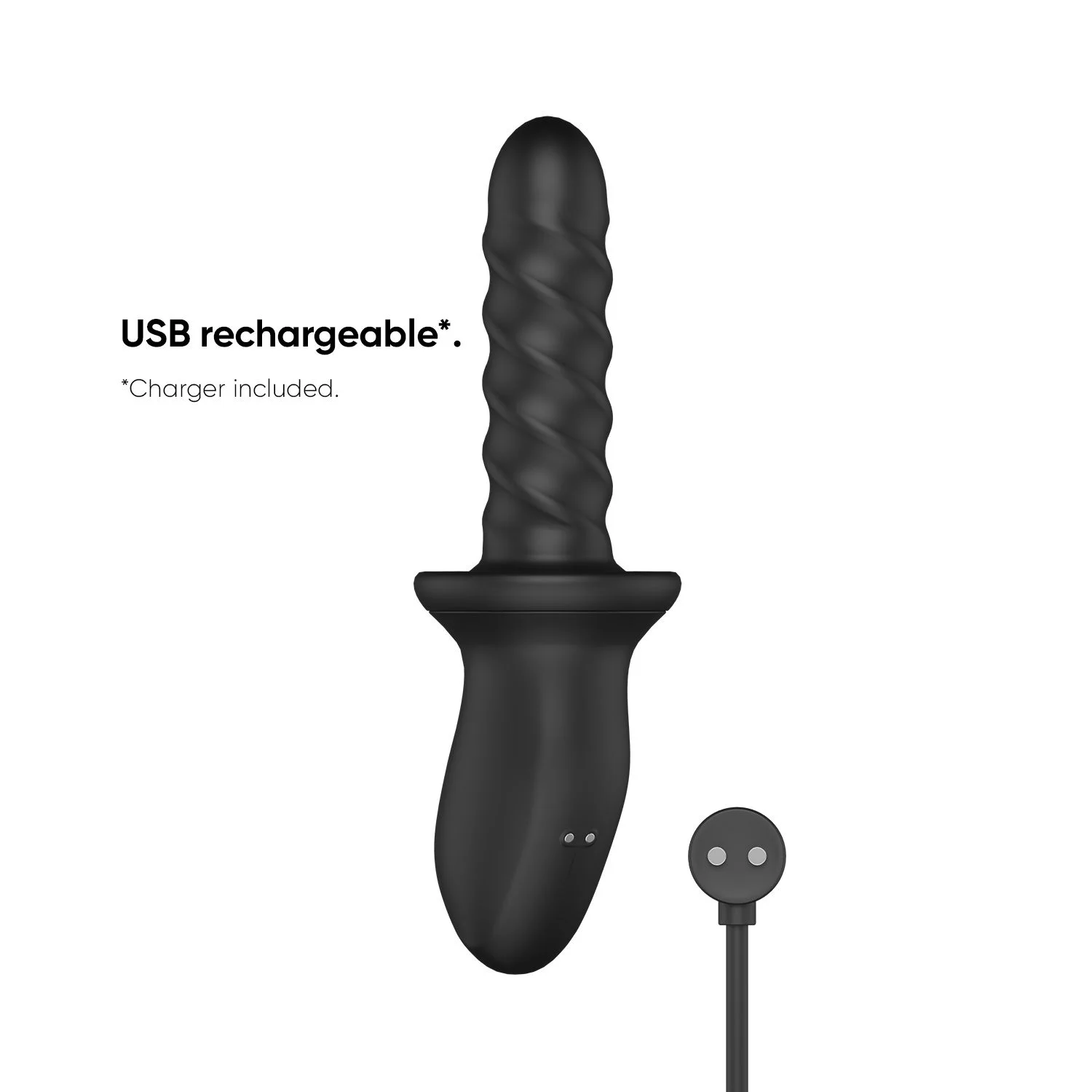 Nexus – Ascend Thrusting & Rotating Massager – Zwart