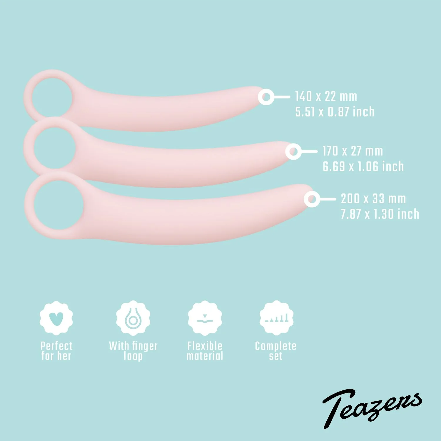 Teazers - Dilatatorenset 3-delig - Roze