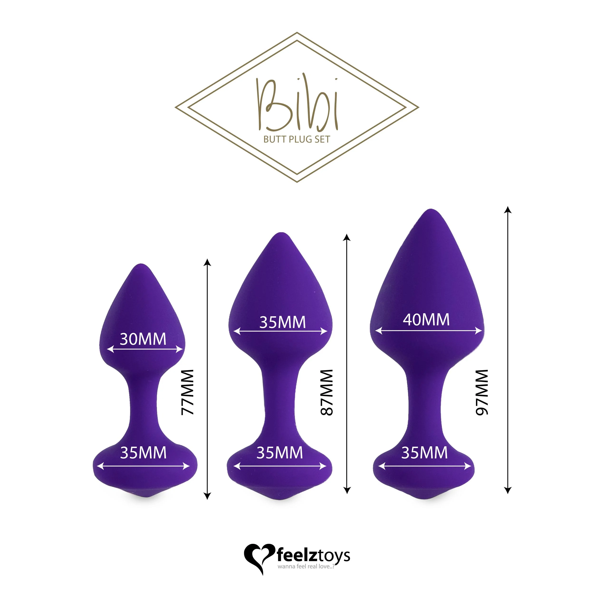 BIBI Buttplug Set 3 stk