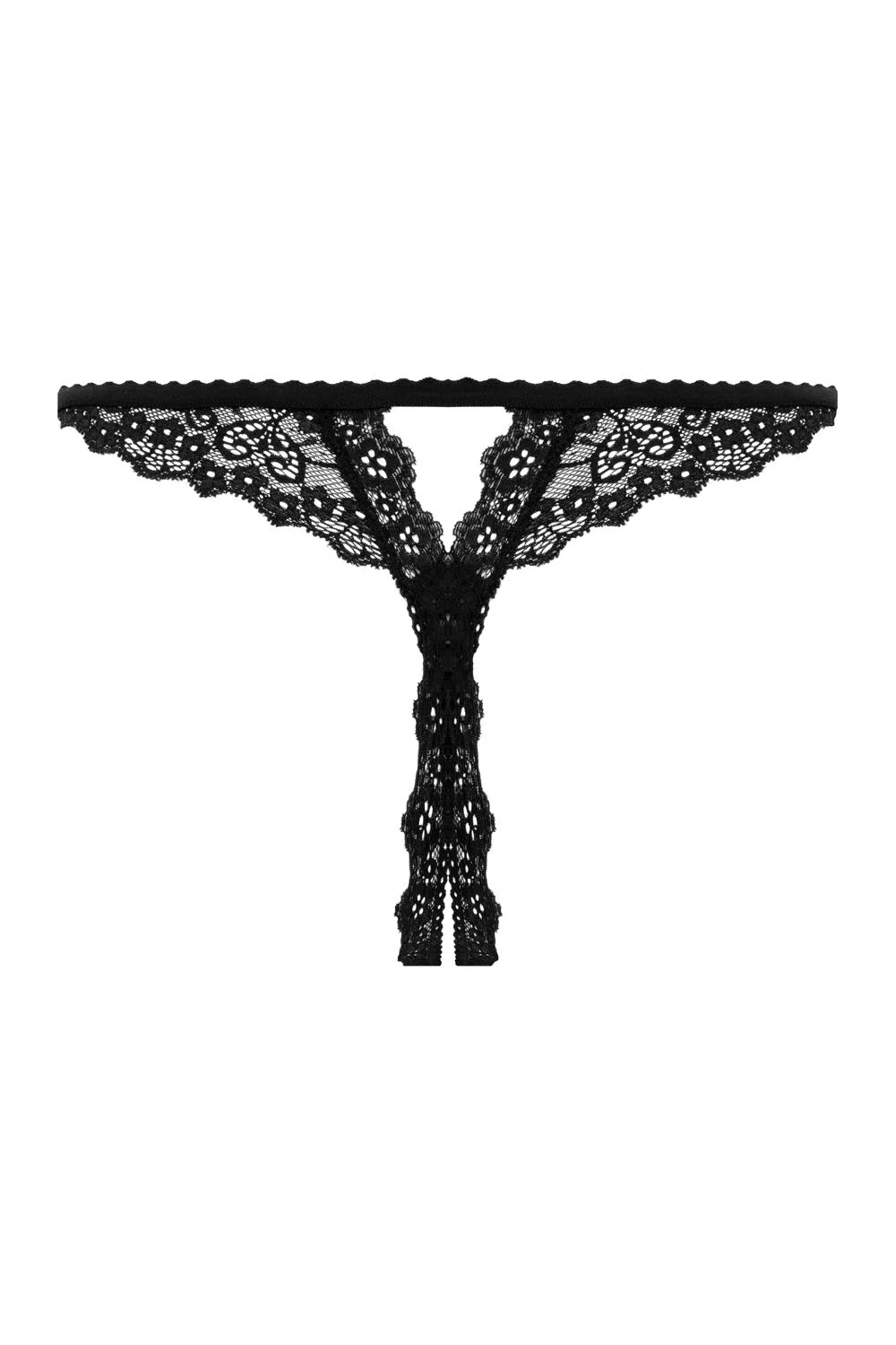 Christine - String Met Open Kruis Kylie - Zwart